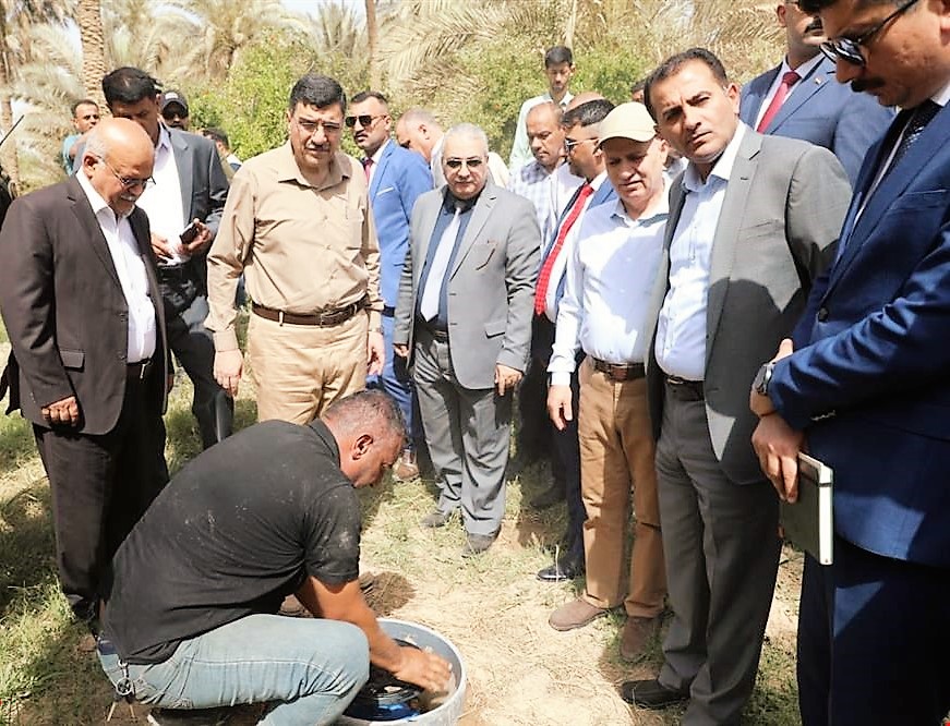 افتتاح المرحلة الأولى من مشروع الحسينية للري المغلق في كربلاء